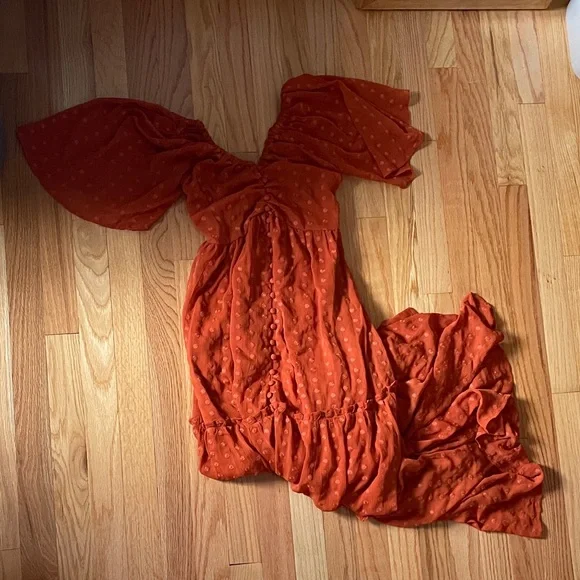 strapless open back dress Pre-Loved Anthropologie 9-HI5 StCL Women's Stripe Lace Midi Dress Coral  Size XS – Elle & Beck